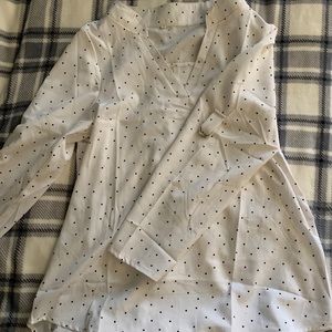 Dress pokadotted blouse